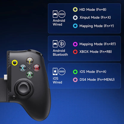 EasySMX M20 Type C Mobile Controller for Android/iPhone 15 Xbox Cloud Gaming, Telescopic Grip Fits Phones/Tablets up to 8.5"